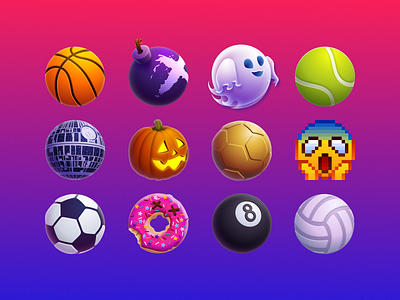 Game UI Elements | Ball skins 2d ball casual game gui illustration mobile game skin ui vector