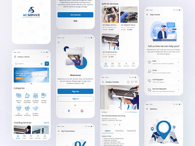 AC Service Provider App Design local services