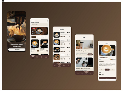 Coffee Ordering Mobile App animation app design ui ui ux ui ux design web design