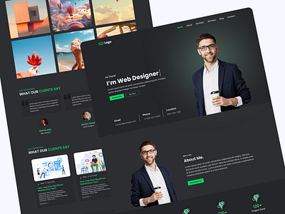 Modern Portfolio Website animation modernportfolio portfolio portfoliowebsite ui uidesign uiux uxdesign webdesign webdevelopment website