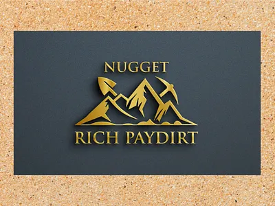 Rich Paydirt Logo | Mountain Logo creative mountain logo gold mountain logo logo design mountain mountain business logo mountain gold logo mountain logo mountain logo design professional mountain logo rich paydirt logo