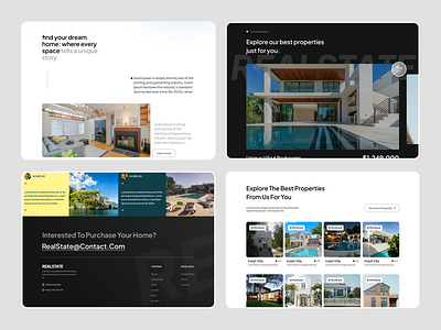 Real Estate Website Design Concept branding colors design landing page modern design realstate ui