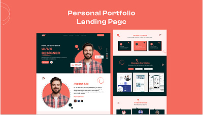 Personal Portfolio Landing Page figma graphic design landing page mobile app design portfolio portfolio landing page responsive design ui ui design user centric user experience user interface ux ux design visually appealing design web design website design