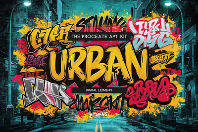 Urban Art Kit for Procreate design graphic design illustration vector