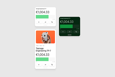 Budget Saving Widget app budget euro finance fintech gestures minimal mobile product product design save ui widget