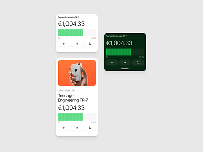 Budget Saving Widget app budget euro finance fintech gestures minimal mobile product product design save ui widget