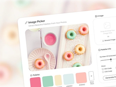 Redesign of Canva Image picker - Bento Ui🍩 bento bento ui canva color palette design image picker landing landing page pastel color redesign ui ui design uiux web design website