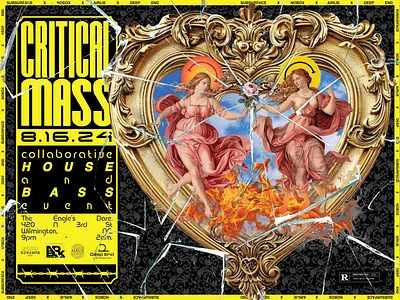 Critical Mass Show Poster critical mass design edm house music show poster