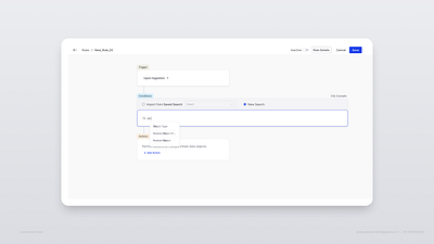 Rules automation cybersecurity dark mode dark theme design system rule engine rules ui webapp workflow