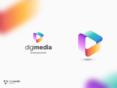 Digi Media Logo colorful computer digital entertainment internet logo media modern play simple technology