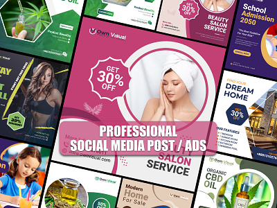 Professional Social Media Post / Ads Design banner branding cbd oil social media post cover design education social media post fashion social media post fiverr flyer graphic design logo design poster social media social media post social post spa social media post upwork