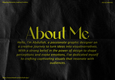 About Me: graphic design logo