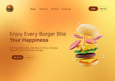 Burger Website graphic design ui