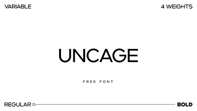 UNCAGE - Free variable font branding free font free typeface grotesk grotesque inkscape logo logo creation logo design modern multilingual font variable font vector logo