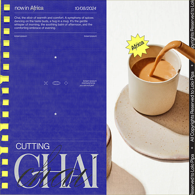 Sci-Fi Cutting Chai Concept Poster brutalism poster sci fi