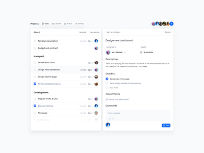 Task Management | Dashboard assigned calendar completed empty management organize product design productivity project saas website task task management to do list ui valeria savina valeria savina product designer we website worklist workspace