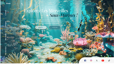 Explorez Les Merveilles Sous-Marines design ux ui website