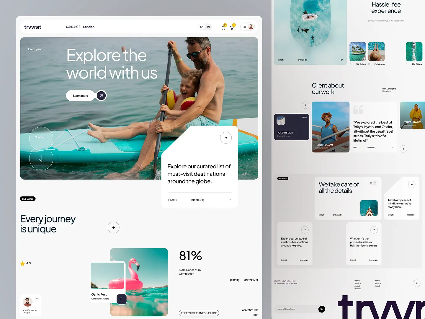 Stylish Lifestyle Blog Website Design for Travel Enthusiasts