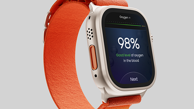 Smart Watch Oxygen Level Concept Design animation app interaction smart ui user interface ux watch watch app website