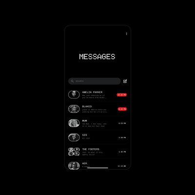 NOTHING messenger - UI Concept app app design app designer concept design messenger nothing ui ux vector