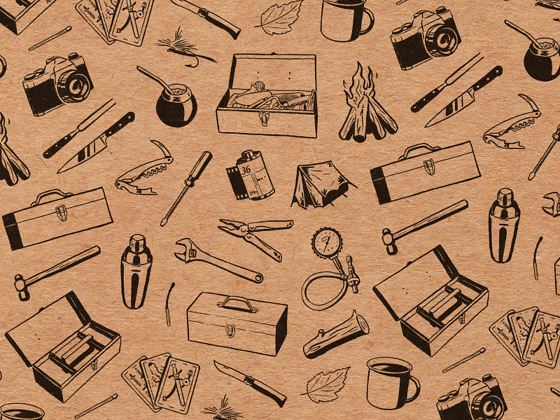 Loche pattern adventure argentina branding food handmade illustration ipad pro kraft paper pattern procreate retro texture toolbox vintage