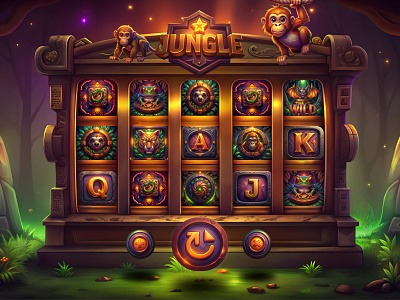 Jungle - Slot Machine casino gambling game graphic design jungle provider scatter slot slot machine slotgame slots tiger wild