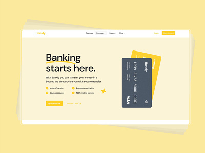 Bankly Landing Page productdesign ui web