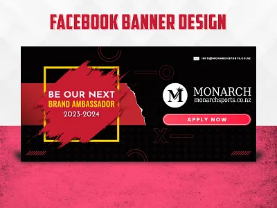 Monarch Sports: Dynamic Facebook Banner advertising bannerdesign banners bunting design designer facebook flyer graphicdesign graphicdesigner illustrator marketing percetakan photoshop poster print printing