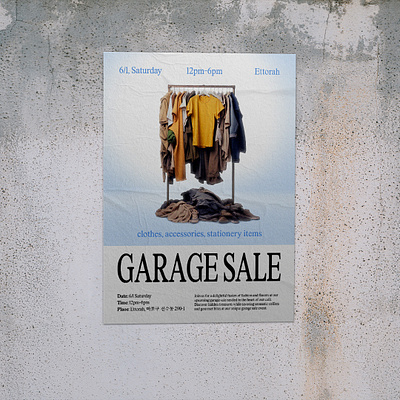 GARAGE SALE - Poster ad art art poster clothing design poster garage garage sale graphic design poster sale