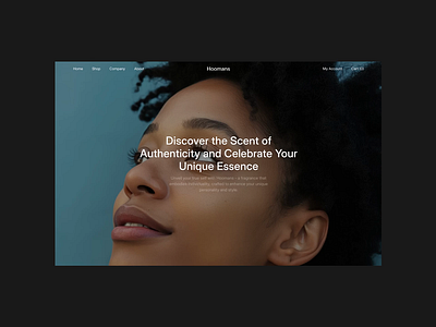 Hoomans - Landing Page Animation after effects animation beauty website catalogue clean design ecommerce fragrance interaction jitter landing page microinteraction minimalist online shop perfume principle ui ux website website animation