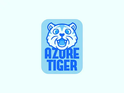 Tiger Mascot logo cartoon blue blue tiger cartoon cartoon logo character design illustration logo mascot mascot logo tiger tiger logo tiger mascot vector