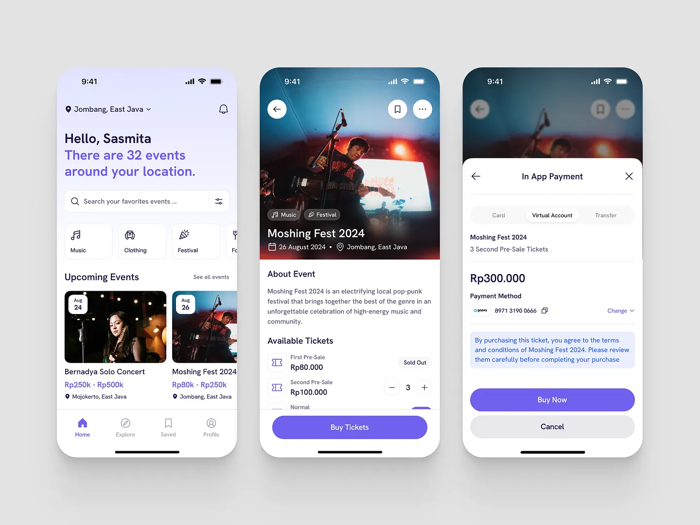 Streamlined Event Booking Website Design for Mobile Apps