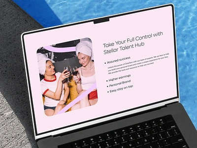 Stellar Talent Hub | OF Agency Website agency branding concept design digital figma landing page onlyfans pink ui ui ux web design webflow