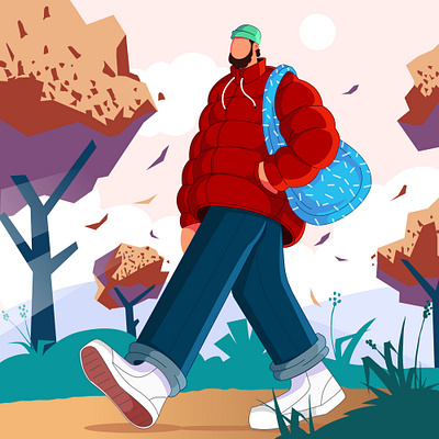 Men Fashion Illustration autumn autumn fashion fashion flat illustration illustration