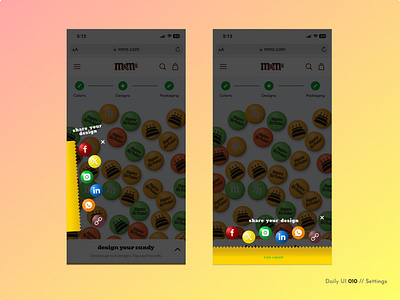 Daily UI Challenge #010 - Social Share buttons challenge daily ui daily ui 10 mobile social share