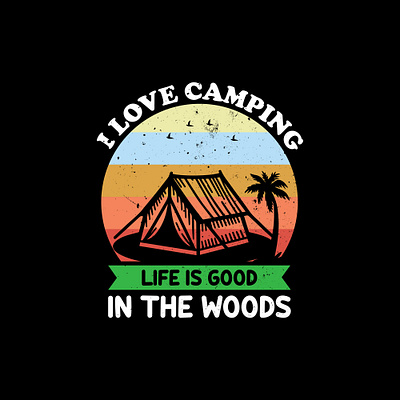 i love camping life is good in the woods camping mug design