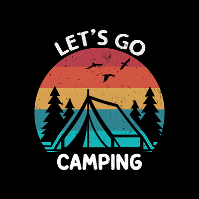 let’s go camping camping mug design