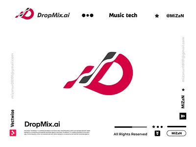 D and music beat logo ai autotune branding business logo d d letter logo graphic design logo logo creation logo design logo maker logoinspirations music music beat music note tech tune