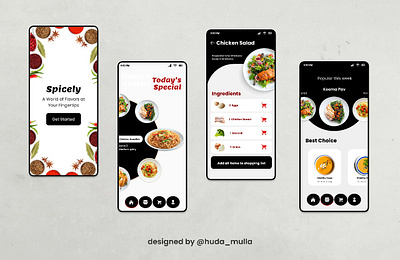 Spicely Food App app clean creative dailyui design uiux webdesign