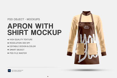 Apron With Shirt Mockup sleeves