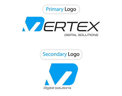 Vertex Digital Logo branding design graphic design illustrator logo typography vector