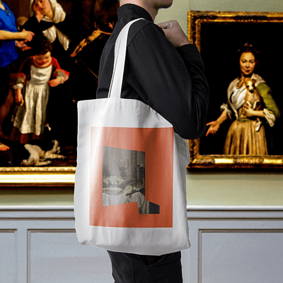 QFrame tote bag design | by BEAN CREATIVE® bean creative brand application branding branding agency color palette design graphic design logo merchandise practical branding tote bag tote bag design