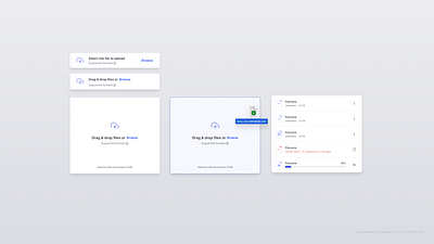 File Upload auto layout component dark theme dark ui design system drag drop file file icons file uploader ui upload