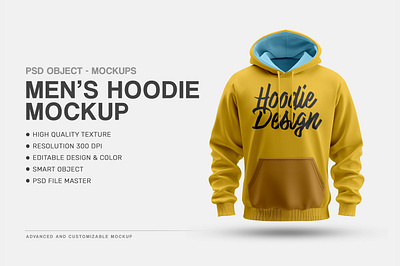 Men's Hoodie Mockup pullover