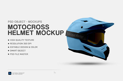 Motorcross Helmet Mockup sporty