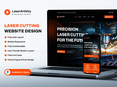 Laser Cutting Technology Website UI Design business website cutting figma landing page landing page design landing page ui laser cut laser cutting laser cutting website laser technology website ui ui design uiux ux website website design website ui website ui design