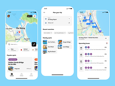 Bus tracker app bus app transportation app travel app