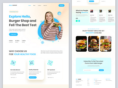 Burger Shop Website Landing Page Design branding design agency figma graphic design logo prototipe sktech ui uiux uiux design user experience user interface ux design web design web flow web template wireframe xd