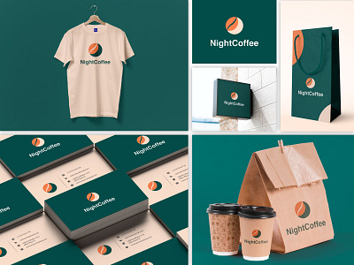 nightcoffee logo branding coffee custom logo design icon identity logo logo mark moon night