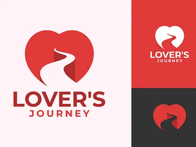 Love Journey Heart Logo Design art brand branding couple design heart journey logo love path valentine vector